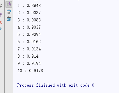 Softmax Regression 模型识别正确率